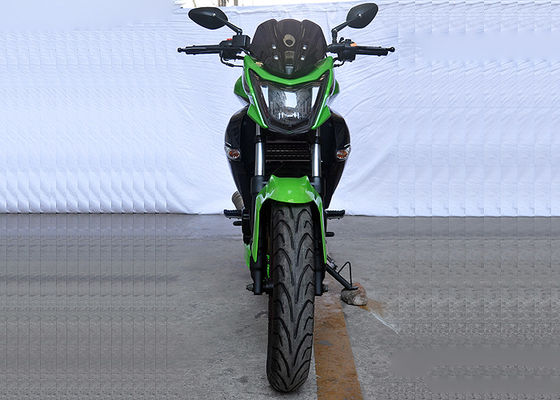 High Speed Motorcycle Racing Bike Classic Green Color Electric / Kick Start