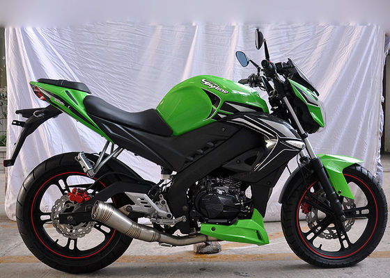 High Speed Motorcycle Racing Bike Classic Green Color Electric / Kick Start