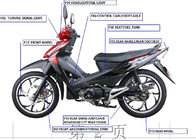 ABS Motorcycle Spare Parts , Front And Rear Fenders With Connection Parts