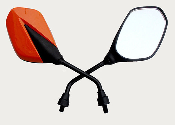Double Color Motorbike Rear View Mirror Square Shaped For Cub Motorcycle